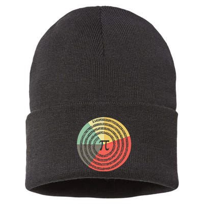 Funny Math Pie Chart Cake March 14 Design Happy Retro Pi Day Meaningful Gift Sustainable Knit Beanie