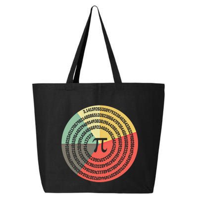 Funny Math Pie Chart Cake March 14 Design Happy Retro Pi Day Meaningful Gift 25L Jumbo Tote