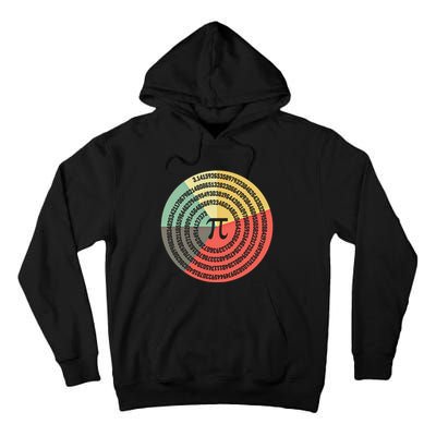 Funny Math Pie Chart Cake March 14 Design Happy Retro Pi Day Meaningful Gift Tall Hoodie