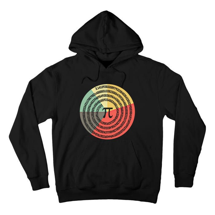 Funny Math Pie Chart Cake March 14 Design Happy Retro Pi Day Meaningful Gift Tall Hoodie
