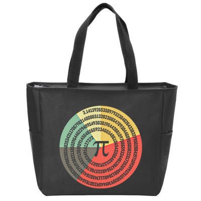 Funny Math Pie Chart Cake March 14 Design Happy Retro Pi Day Meaningful Gift Zip Tote Bag
