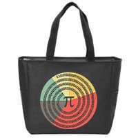 Funny Math Pie Chart Cake March 14 Design Happy Retro Pi Day Meaningful Gift Zip Tote Bag