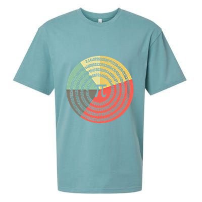 Funny Math Pie Chart Cake March 14 Design Happy Retro Pi Day Meaningful Gift Sueded Cloud Jersey T-Shirt