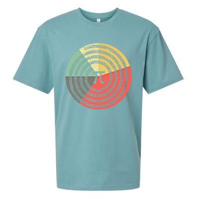 Funny Math Pie Chart Cake March 14 Design Happy Retro Pi Day Meaningful Gift Sueded Cloud Jersey T-Shirt