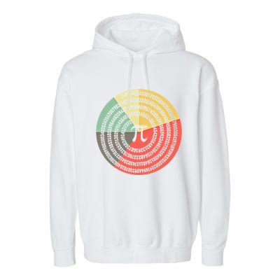 Funny Math Pie Chart Cake March 14 Design Happy Retro Pi Day Meaningful Gift Garment-Dyed Fleece Hoodie