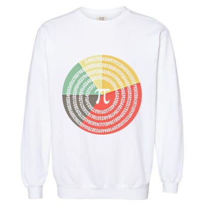 Funny Math Pie Chart Cake March 14 Design Happy Retro Pi Day Meaningful Gift Garment-Dyed Sweatshirt