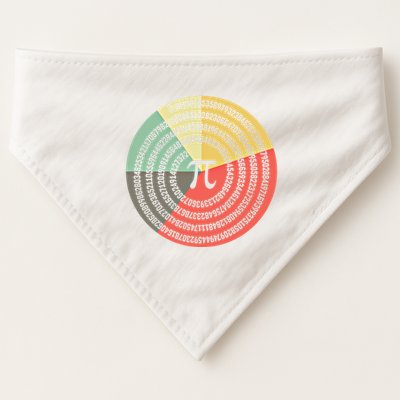 Funny Math Pie Chart Cake March 14 Design Happy Retro Pi Day Meaningful Gift USA-Made Doggie Bandana