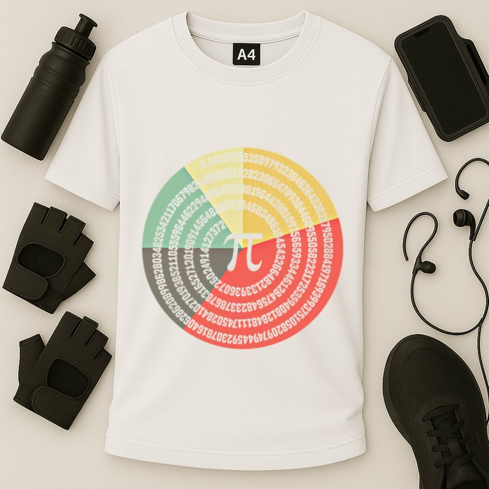 Funny Math Pie Chart Cake March 14 Design Happy Retro Pi Day Meaningful Gift Performance Shirt
