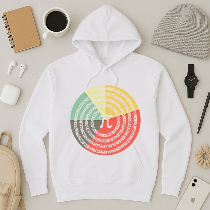 Funny Math Pie Chart Cake March 14 Design Happy Retro Pi Day Meaningful Gift Hoodie