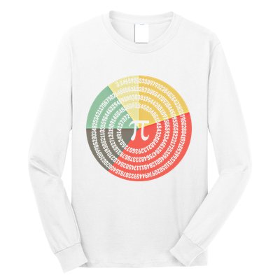 Funny Math Pie Chart Cake March 14 Design Happy Retro Pi Day Meaningful Gift Long Sleeve Shirt