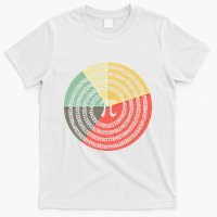 Funny Math Pie Chart Cake March 14 Design Happy Retro Pi Day Meaningful Gift T-Shirt