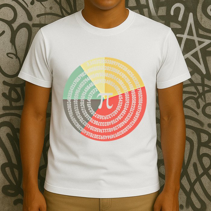 Funny Math Pie Chart Cake March 14 Design Happy Retro Pi Day Meaningful Gift T-Shirt