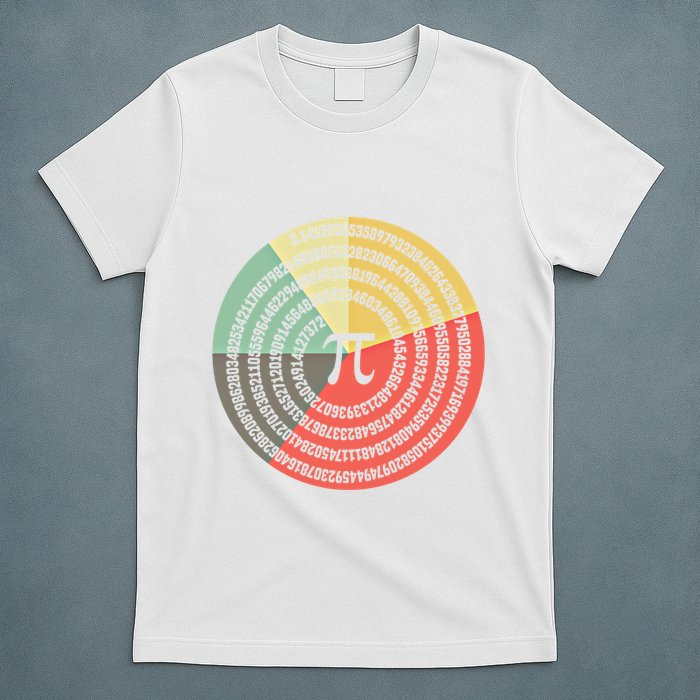 Funny Math Pie Chart Cake March 14 Design Happy Retro Pi Day Meaningful Gift T-Shirt