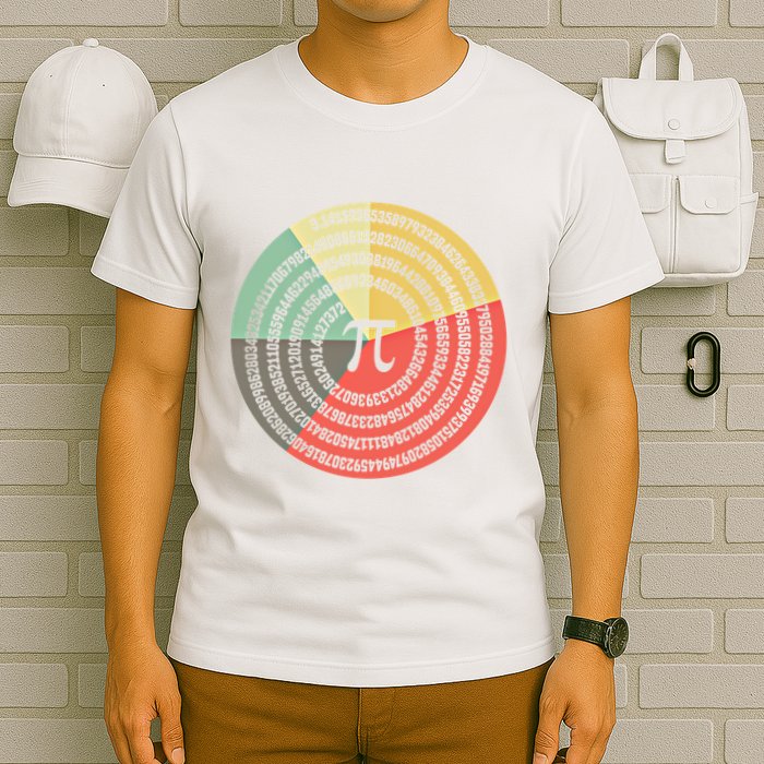 Funny Math Pie Chart Cake March 14 Design Happy Retro Pi Day Meaningful Gift T-Shirt