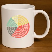 Funny Math Pie Chart Cake March 14 Design Happy Retro Pi Day Meaningful Gift 11oz C Handle Ceramic Mug