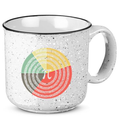 Funny Math Pie Chart Cake March 14 Design Happy Retro Pi Day Meaningful Gift 15oz Campfire Ceramic Mug