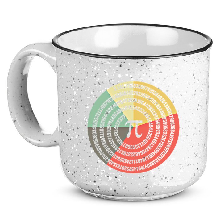 Funny Math Pie Chart Cake March 14 Design Happy Retro Pi Day Meaningful Gift 15oz Campfire Ceramic Mug