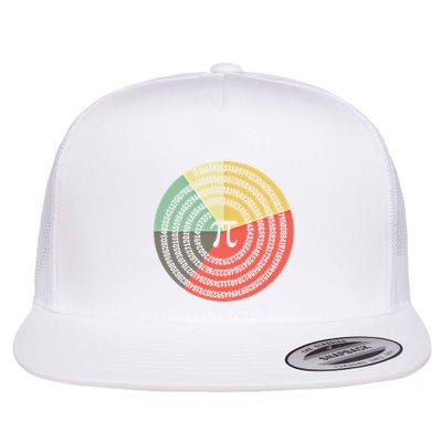 Funny Math Pie Chart Cake March 14 Design Happy Retro Pi Day Meaningful Gift Flatbill Hat