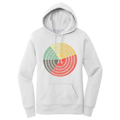 Funny Math Pie Chart Cake March 14 Design Happy Retro Pi Day Meaningful Gift Women's Pullover Hoodie