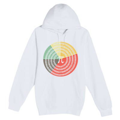 Funny Math Pie Chart Cake March 14 Design Happy Retro Pi Day Meaningful Gift Premium Pullover Hoodie