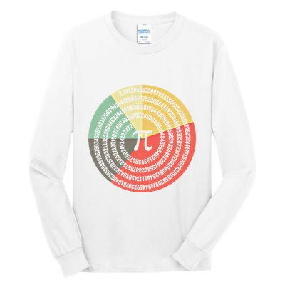 Funny Math Pie Chart Cake March 14 Design Happy Retro Pi Day Meaningful Gift Tall Long Sleeve T-Shirt