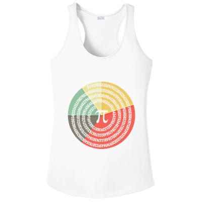 Funny Math Pie Chart Cake March 14 Design Happy Retro Pi Day Meaningful Gift Ladies PosiCharge Competitor Racerback Tank