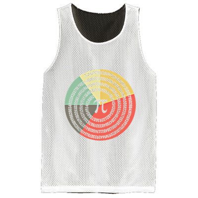 Funny Math Pie Chart Cake March 14 Design Happy Retro Pi Day Meaningful Gift Mesh Reversible Basketball Jersey Tank