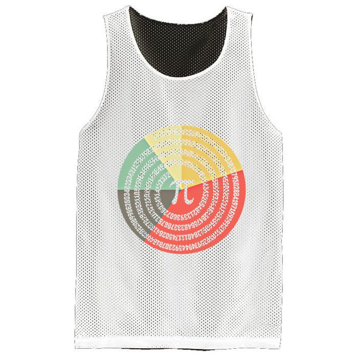 Funny Math Pie Chart Cake March 14 Design Happy Retro Pi Day Meaningful Gift Mesh Reversible Basketball Jersey Tank