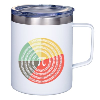 Funny Math Pie Chart Cake March 14 Design Happy Retro Pi Day Meaningful Gift 12oz Stainless Steel Coffee Mug