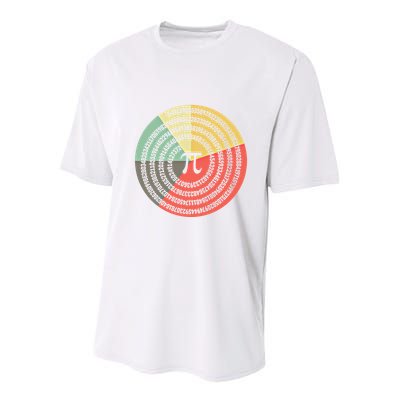 Funny Math Pie Chart Cake March 14 Design Happy Retro Pi Day Meaningful Gift Youth Performance Sprint T-Shirt