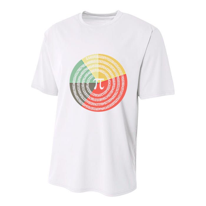 Funny Math Pie Chart Cake March 14 Design Happy Retro Pi Day Meaningful Gift Youth Performance Sprint T-Shirt