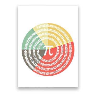 Funny Math Pie Chart Cake March 14 Design Happy Retro Pi Day Meaningful Gift Poster