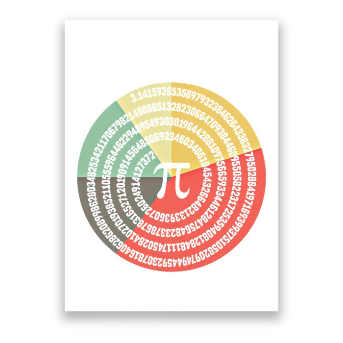 Funny Math Pie Chart Cake March 14 Design Happy Retro Pi Day Meaningful Gift Poster