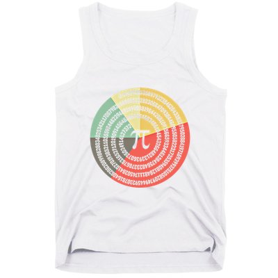 Funny Math Pie Chart Cake March 14 Design Happy Retro Pi Day Meaningful Gift Tank Top