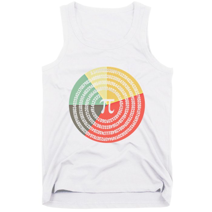 Funny Math Pie Chart Cake March 14 Design Happy Retro Pi Day Meaningful Gift Tank Top