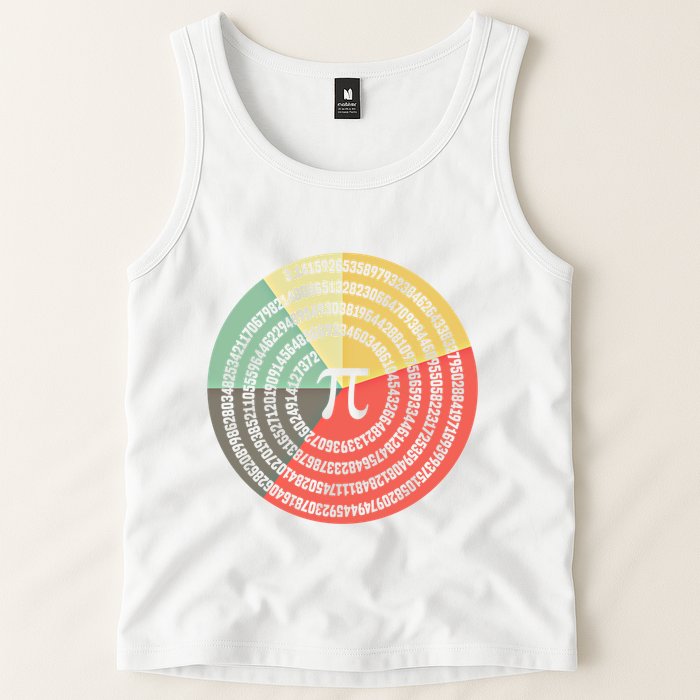 Funny Math Pie Chart Cake March 14 Design Happy Retro Pi Day Meaningful Gift Tank Top