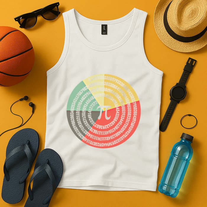 Funny Math Pie Chart Cake March 14 Design Happy Retro Pi Day Meaningful Gift Tank Top