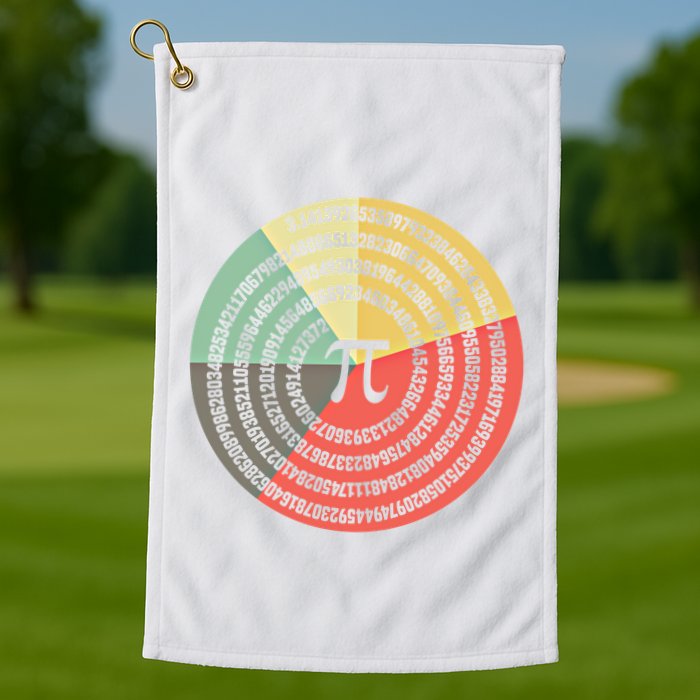 Funny Math Pie Chart Cake March 14 Design Happy Retro Pi Day Meaningful Gift Golf Towel