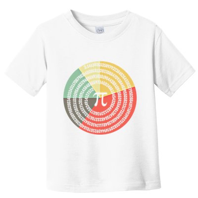 Funny Math Pie Chart Cake March 14 Design Happy Retro Pi Day Meaningful Gift Toddler T-Shirt