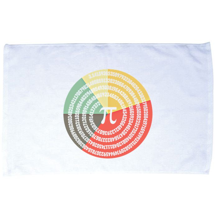 Funny Math Pie Chart Cake March 14 Design Happy Retro Pi Day Meaningful Gift Microfiber Hand Towel