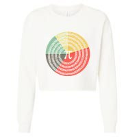 Funny Math Pie Chart Cake March 14 Design Happy Retro Pi Day Meaningful Gift Cropped Pullover Crew
