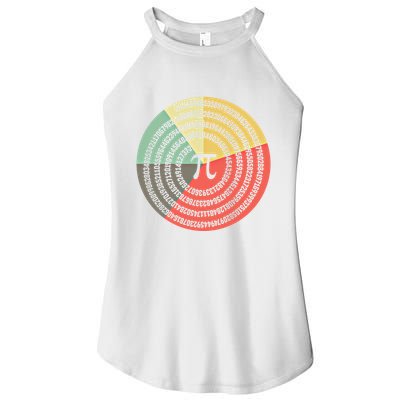 Funny Math Pie Chart Cake March 14 Design Happy Retro Pi Day Meaningful Gift Women's Perfect Tri Rocker Tank