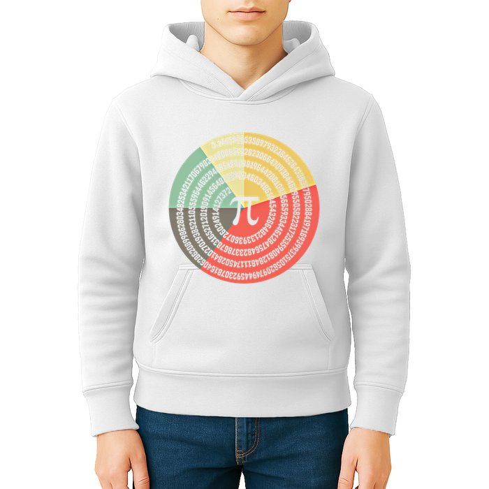 Funny Math Pie Chart Cake March 14 Design Happy Retro Pi Day Meaningful Gift Kids Hoodie