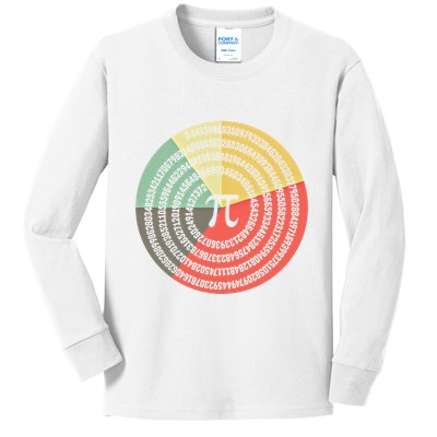 Funny Math Pie Chart Cake March 14 Design Happy Retro Pi Day Meaningful Gift Kids Long Sleeve Shirt