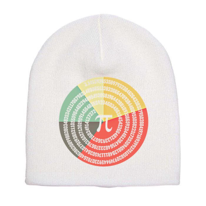 Funny Math Pie Chart Cake March 14 Design Happy Retro Pi Day Meaningful Gift Short Acrylic Beanie