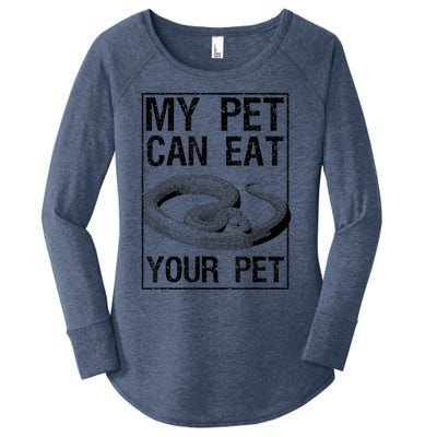 Funny My Pet Can Eat Your Pet | Cool Snake Lover Gift Owner Women's Perfect Tri Tunic Long Sleeve Shirt