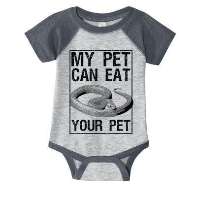 Funny My Pet Can Eat Your Pet | Cool Snake Lover Gift Owner Infant Baby Jersey Bodysuit