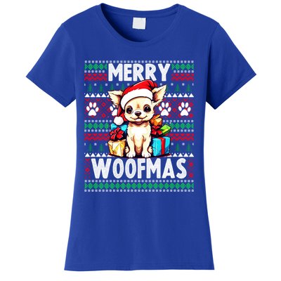 Family Matching Pajama Top Ugly Christmas Dog Chihuahua Gift Women's T-Shirt