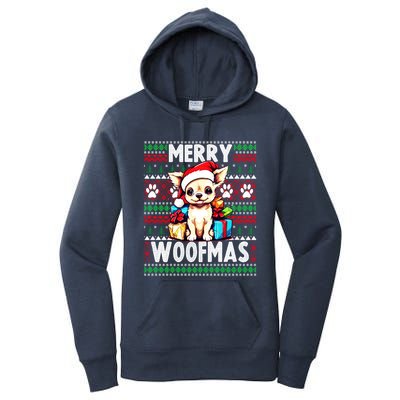 Family Matching Pajama Top Ugly Christmas Dog Chihuahua Gift Women's Pullover Hoodie