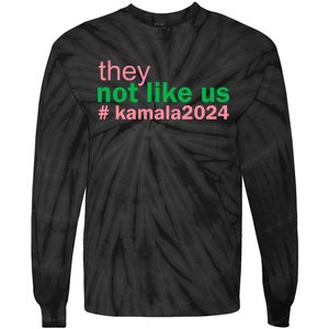 Femininomenon Madam Pres Kamala They Not Like Us Brat Empowered Women President Tie-Dye Long Sleeve Shirt